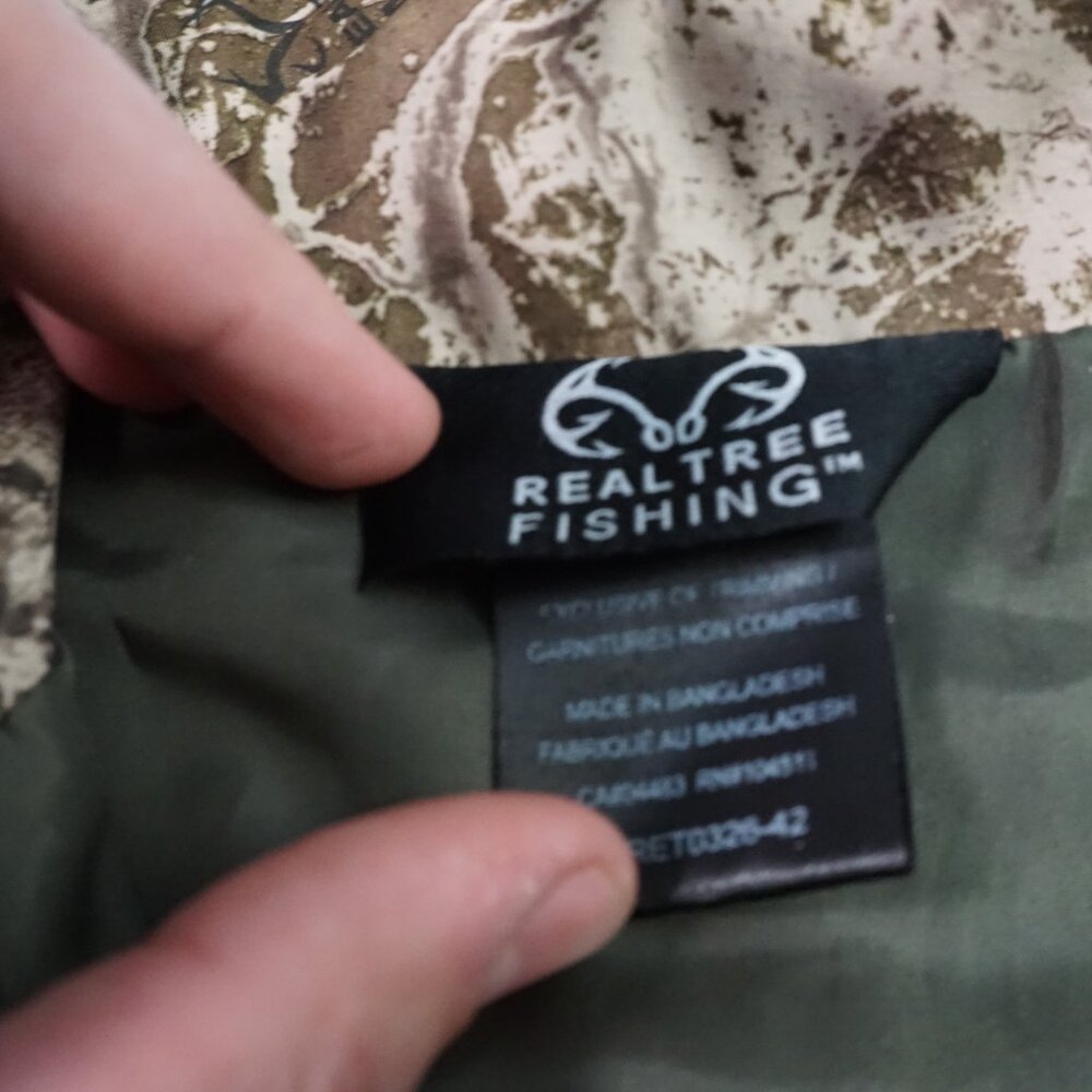 Realtree Fishing Olive Green Utility Vest Size L/G – Multi Pocket Outdoor - Picture 3 of 5